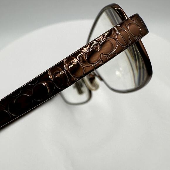 COACH "Wendy" Shiny Tan Copper Eyeglass Frame (129) 135 - Picture 7 of 11